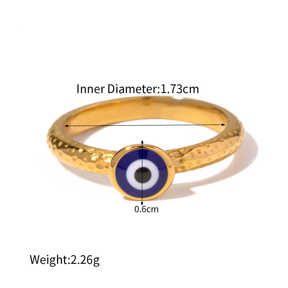 Evil Eye Ring — dimensions and size reference 13
