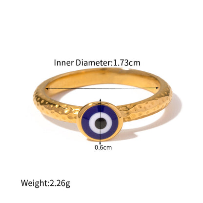 Evil Eye Ring — dimensions and size reference 13