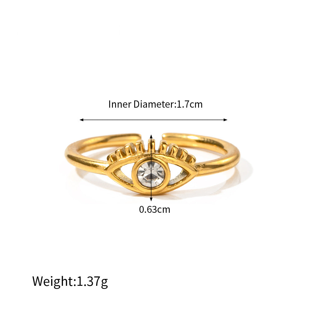 Evil Eye Ring — dimensions and size reference 15