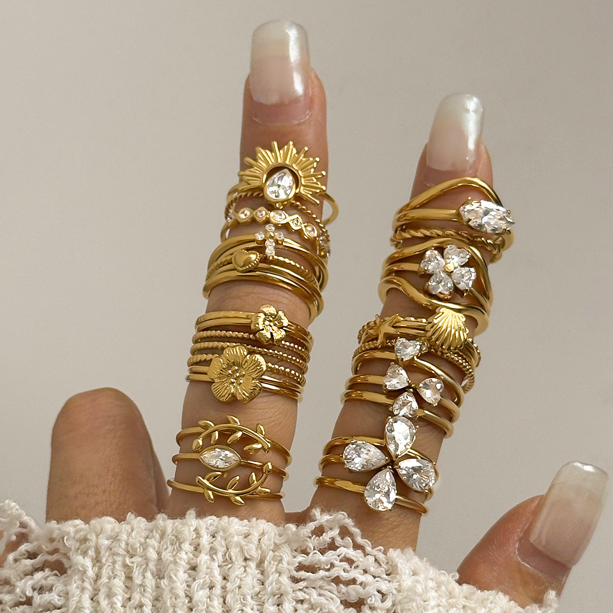 Assorted Stacking Rings — styled view 02