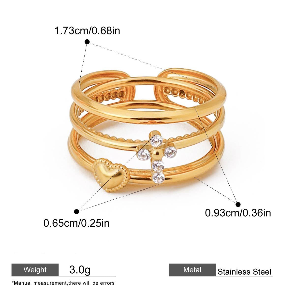 Assorted Stacking Rings — dimensions and size reference 11