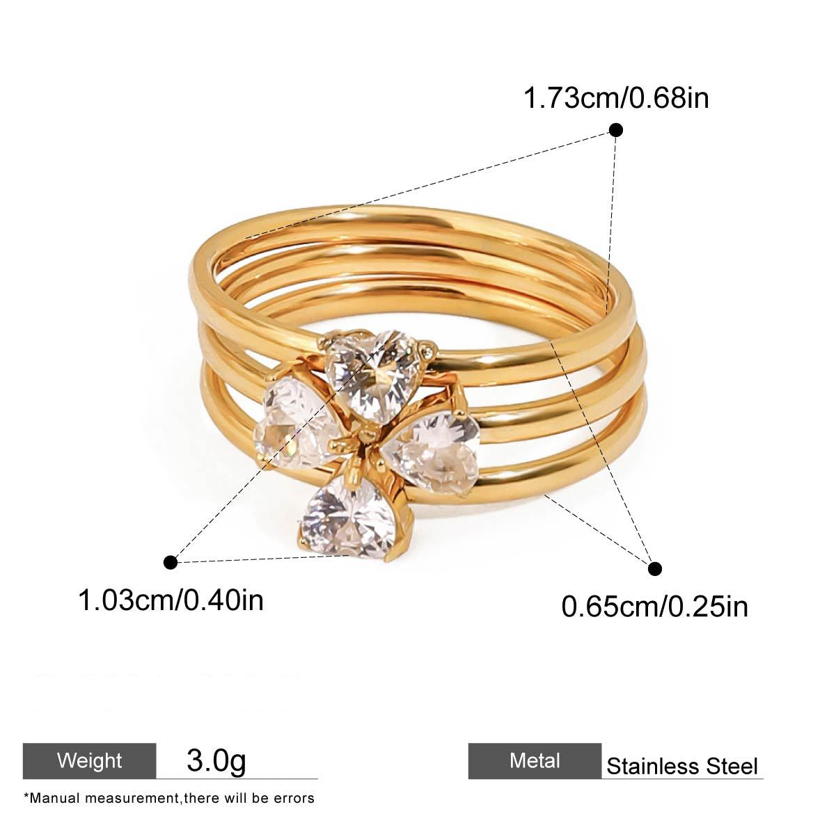 Assorted Stacking Rings — dimensions and size reference 13