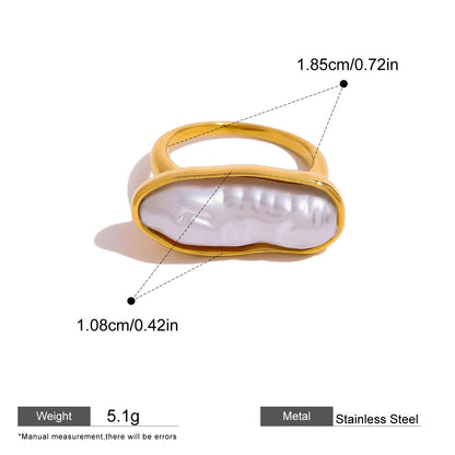 Pearl Statement Rings — dimensions and size reference 17
