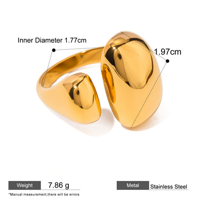 Assorted Gold-Tone Zircon Rings — dimensions and size reference 14