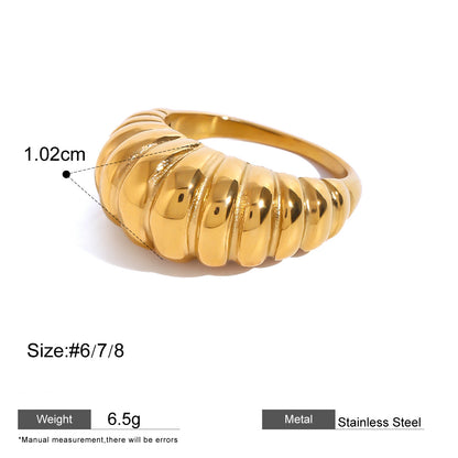 Assorted Gold-Tone Zircon Rings — dimensions and size reference 22