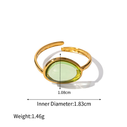 Assorted Gold-Tone Zircon Rings — dimensions and size reference 24