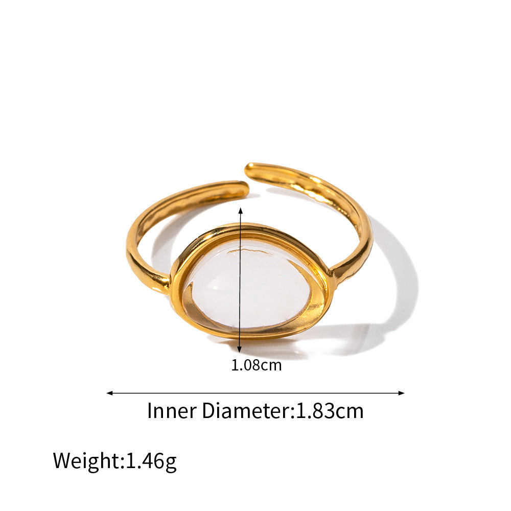 Assorted Gold-Tone Zircon Rings — dimensions and size reference 25