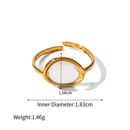 Assorted Gold-Tone Zircon Rings — dimensions and size reference 25