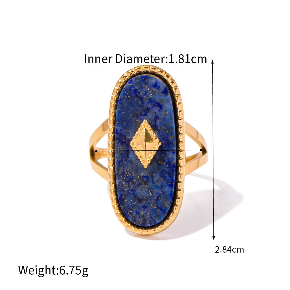 Rectangular Stone Rings — dimensions and size reference 06