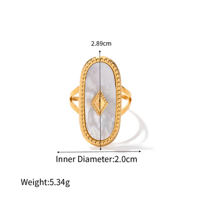 Rectangular Stone Rings — dimensions and size reference 08
