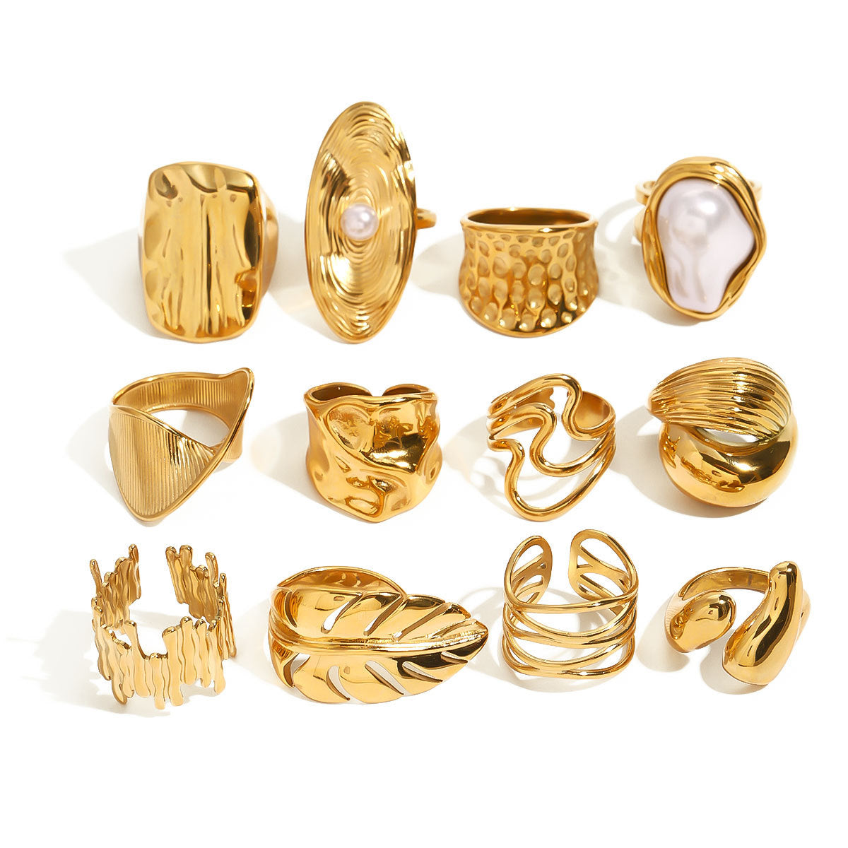 Assorted Textured Statement Rings — design overview 05