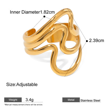 Assorted Textured Statement Rings — dimensions and size reference 19