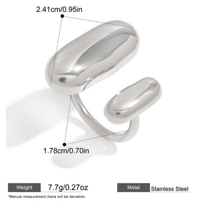 Two-Tone Oval Open Rings — dimensions and size reference 07