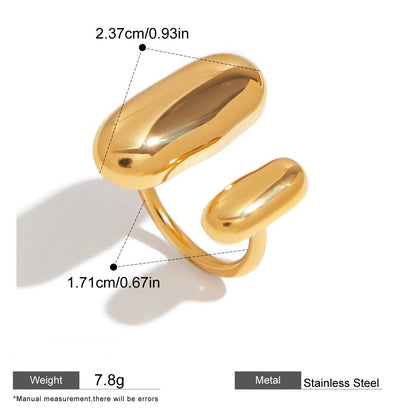 Two-Tone Oval Open Rings — dimensions and size reference 08