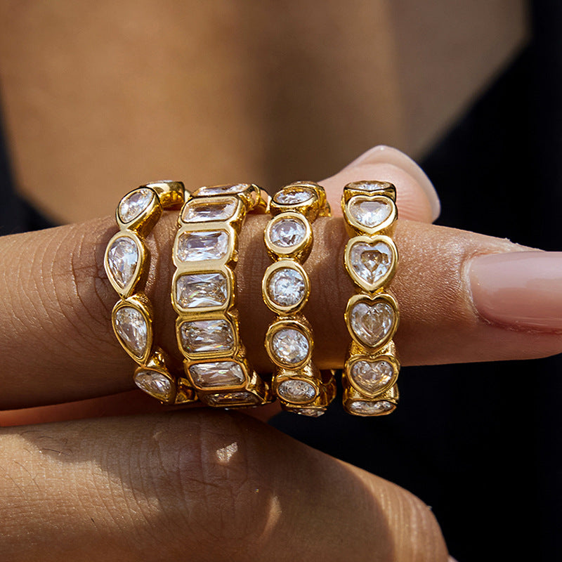 Zircon Eternity Rings — styled view 02