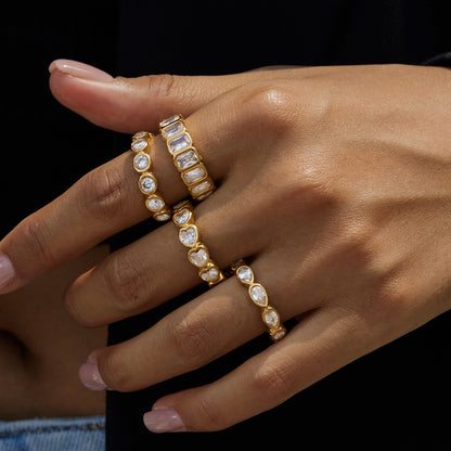 Zircon Eternity Rings — styled view 03