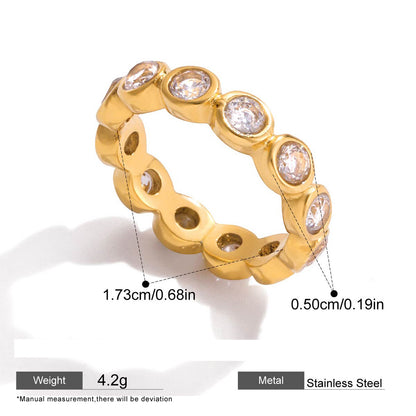 Zircon Eternity Rings — dimensions and size reference 09