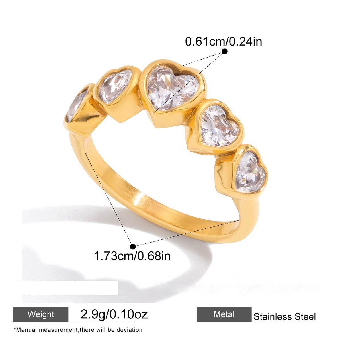 Zircon and Chain Ring — dimensions and size reference 06