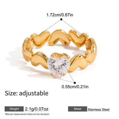 Zircon and Chain Ring — dimensions and size reference 10