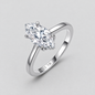 Moissanite Ring, Multiple Shapes in 925 sterling silver.