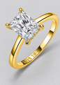 Moissanite Ring, Multiple Shapes in 925 sterling silver.