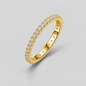 Round Moissanite Eternity Band in 925 sterling silver.