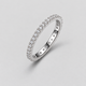 Round Moissanite Eternity Band in 925 sterling silver.