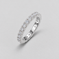 Round Moissanite Eternity Band in 925 sterling silver.