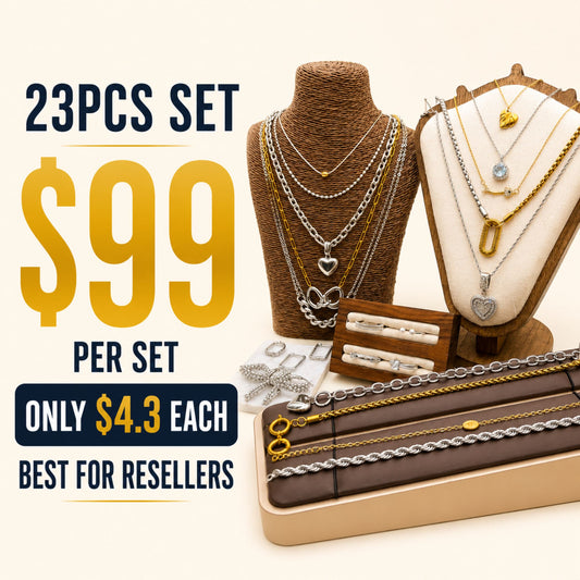 Modern Mixed Metal Jewelry Set