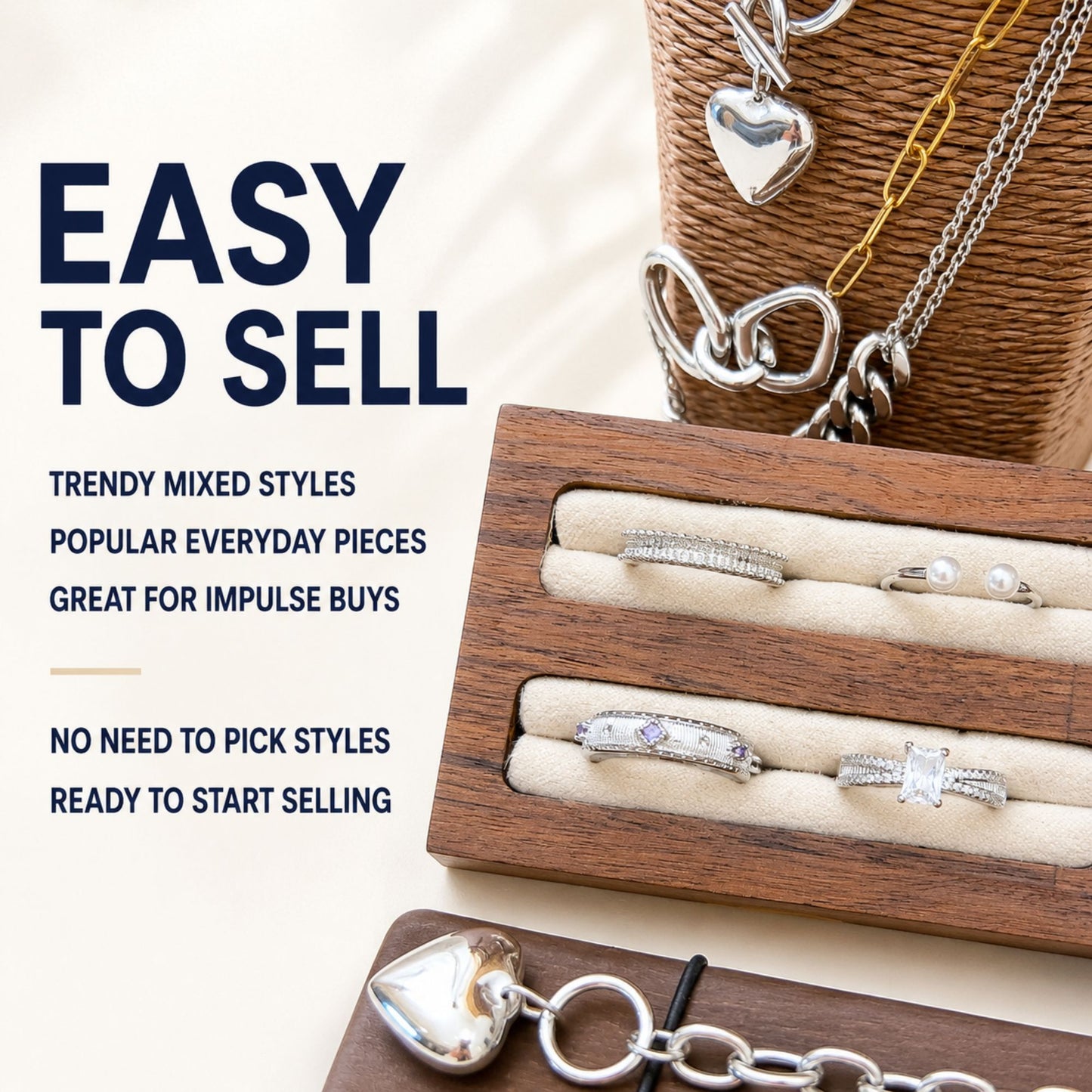 Modern Mixed Metal Jewelry Set