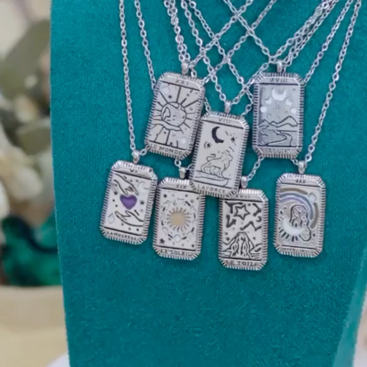 Tarot card necklaces