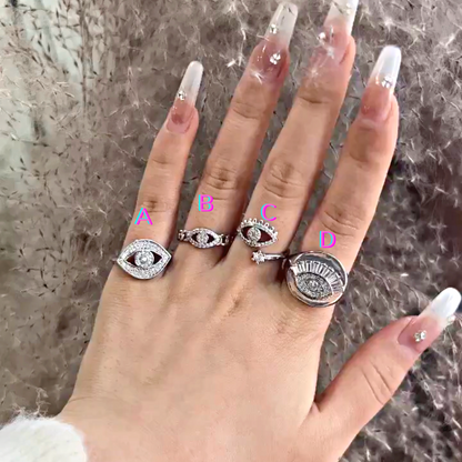 Evil eye rings