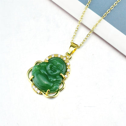 Buddha jade necklace